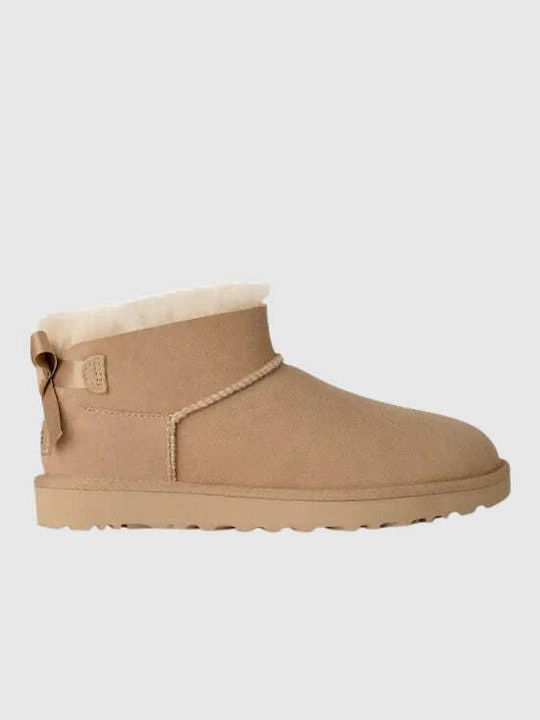 UGG Ultra Mini Bailey Bow Stiefeletten Sand UGG Ultra Mini Bailey Bow Stiefeletten Sand