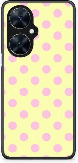 Smartfits Pink Polka Dots On Yellow Huawei Nova 11i Θήκη