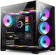 Elite Cube Carcasă PC cu Panou Lateral și Iluminare ARGB Neagră