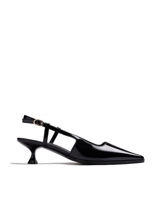 Gioseppo Pantofi cu toc din piele negri Black