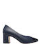 Pumps with a Chunky Medium Heel Navy