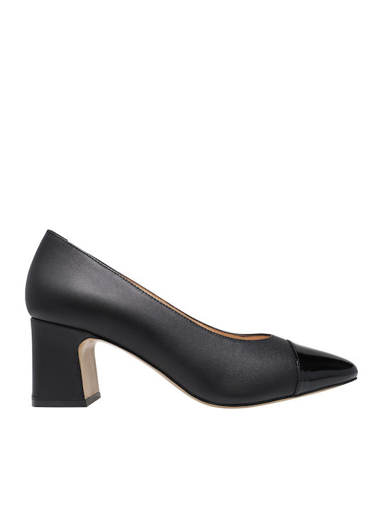 Haralas Heels with Chunky Mid Heel Black