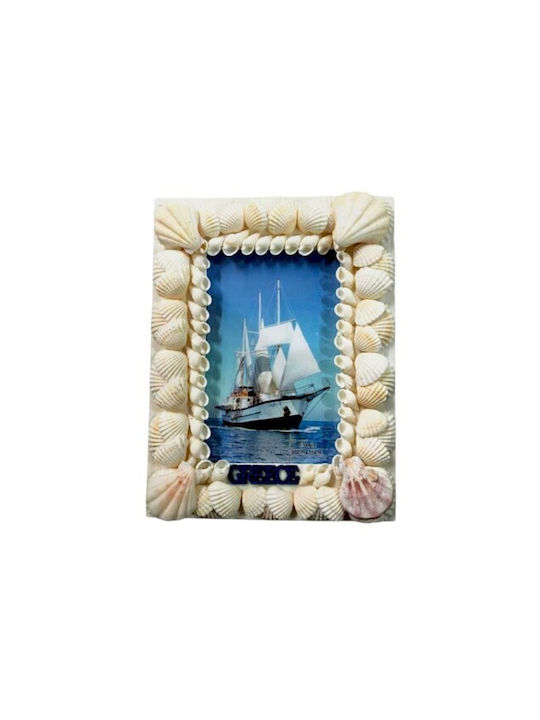 Plastic Photo Frame with Ecru Frame