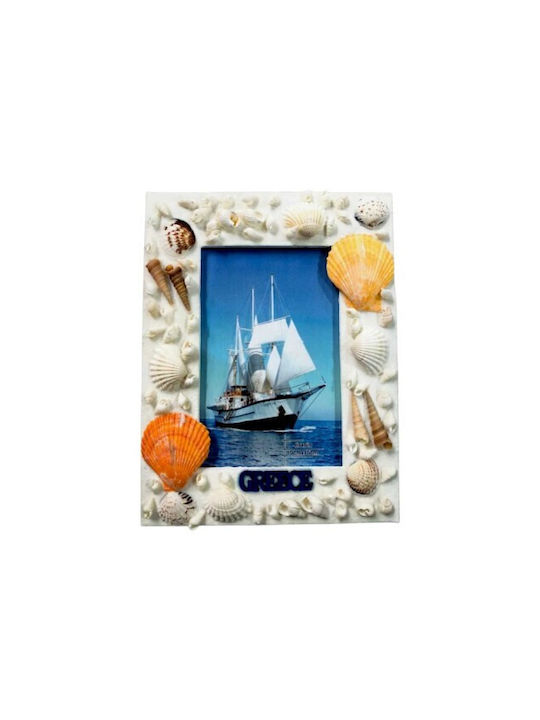 Plastic Photo Frame with Ecru Border