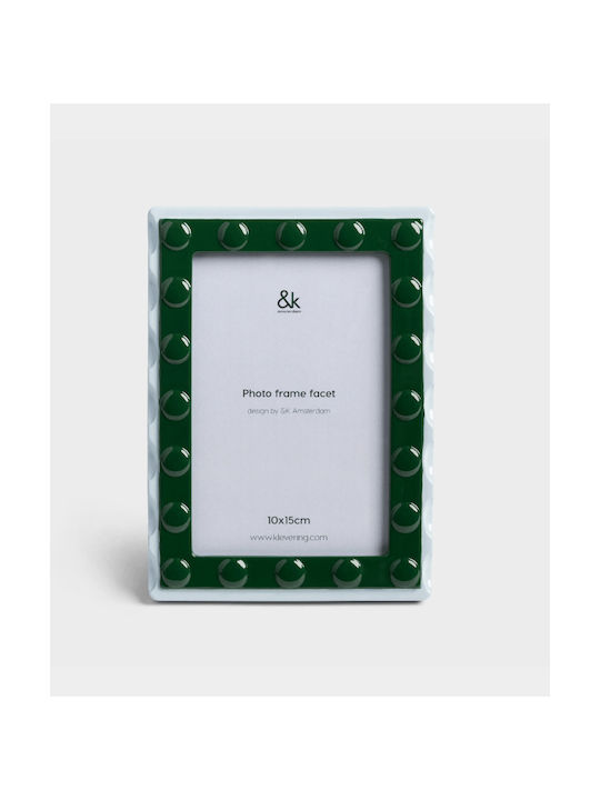 &Klevering Plastic Photo Frame with Blue Frame