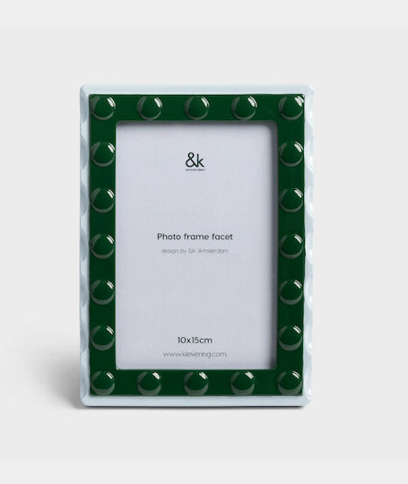 &Klevering Plastic Photo Frame with Blue Frame