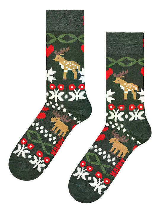 Happy Socks Love" Grüne Weihnachtssocken