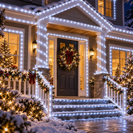 Christmas Tube Light 200 Bulbs Cold White 10m IP44
