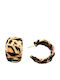Light-Colored Animal Print Hoop Earrings