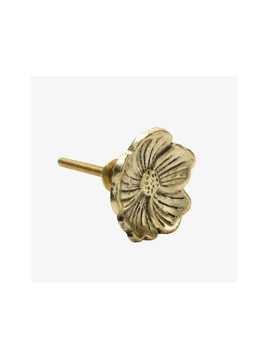 Madam Stoltz Furniture Knob Made of Metal in Gold Colour Ø45mm TA6102