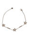 Women's Chain Bracelet with Flower Design and Zircon