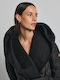Lange Damen-Winterjacke Schwarz