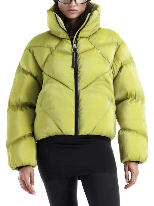 Krakatau Дамско Късо Puffer Яке за Зима Зелено