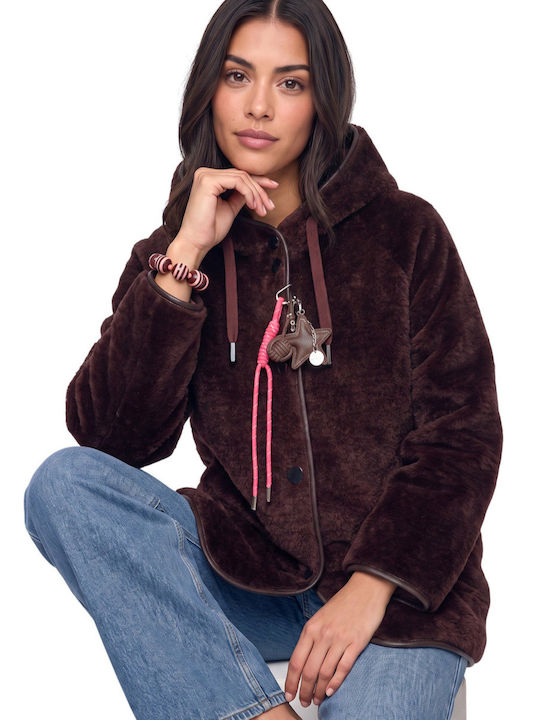 Oakwood Γυναικείο Μπουφάν για Χειμώνα Burgundy