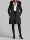 Long Women's Winter Puffer Jacket Black