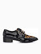 Damen-Loafer aus Leder in Schwarz