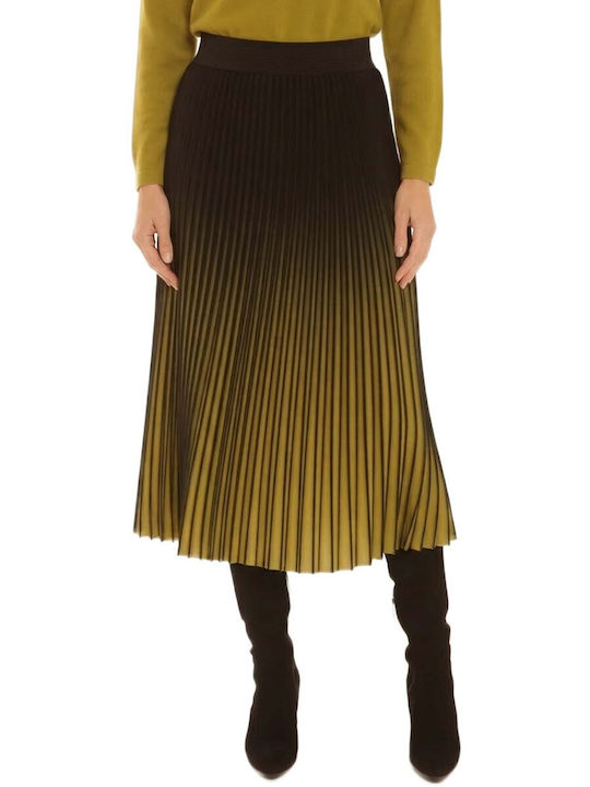 Pomodoro Pleated Lime Skirt