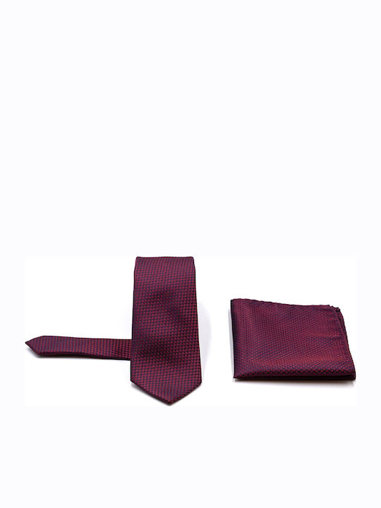 Guy Laroche Set Cravată Bărbătească în Culoare Bordo