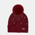 Guess Unisex Knit Headband in Burgundy