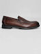 Δερμάτινα Ανδρικά Loafers σε Καφέ Χρώμα