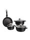 Orion 7-Piece Aluminum Pots Set with Non-Stick Coating
