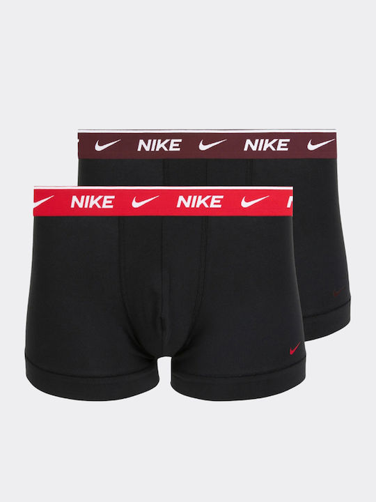 Boxeri Trunk pentru Bărbați Negri cu Imprimeuri 2 Pack