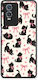Smartfits Black Kittens Pink Bows On Cream Small Vivo Y76 5g Y76s Y74s Θήκη