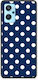 Smartfits White Large Polka Dots On Navy Oppo A96 Θήκη