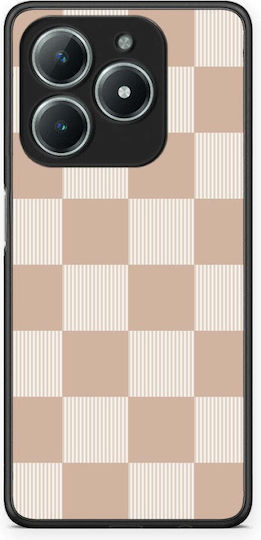 Smartfits Latte Cream Striped Checks Realme C61 Case