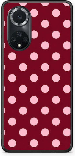Smartfits Pink Polka Dots On Burgundy Huawei Nova 9 Honor 50 Θήκη