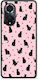 Smartfits Black Cat Silhouettes Hearts On Pink Husă Huawei Nova 9 Honor 50