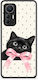 Smartfits Black Kitten Pink Bow Polka Dots Xiaomi 12 Lite 5G Case