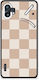 Smartfits Latte Creme Streifen Karos Nothing Phone 1 Hülle