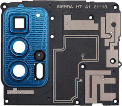 Motherboard Protective Cover Motorola Edge 20 Pro Xt2153-1 2021 Blue Vegan Leather