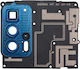 Защитен Капак За Дънната Платка Motorola Edge 20 Pro Xt2153-1 2021 Синя Веган Кожа