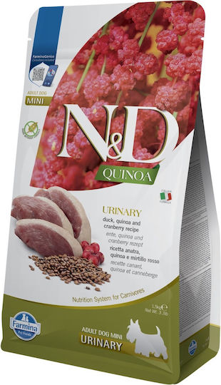 Quinoa 1,5 kg Hrană Uscată pentru Câini Adulți de Rase Mici cu Rață
