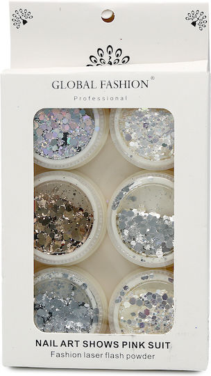 Комплект декорации за нокти Global Fashion № 10, 6 бр