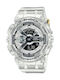 Women's Battery-Powered Watch with Transparent Rubber Strap
