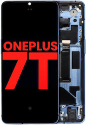 Ansamblu OLED cu ramă OnePlus 7T Aftermarket Plus Albastru Glaciar