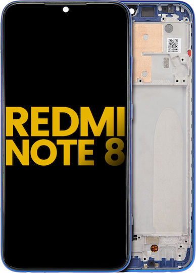 LCD-Baugruppe mit Rahmen für Xiaomi Redmi Note 8 Redmi Note 8 2021 Aftermarket Plus Neptune Blue