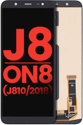 OLED-Baugruppe ohne Rahmen Samsung Galaxy J8 On8 J810 2018 Aftermarket Plus Schwarz OLED-Baugruppe ohne Rahmen Samsung Galaxy J8 On8 J810 2018 Aftermarket Plus Schwarz