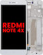 Ansamblu LCD cu Ramă pentru Xiaomi Redmi Note 4x Aftermarket Plus Alb