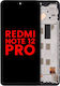 OLED-Baugruppe mit Rahmen für Xiaomi Redmi Note 12 Pro 4G Aftermarket Plus in allen Farben