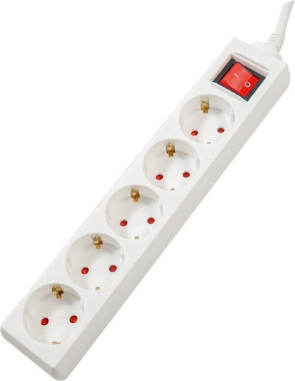 Spacer Защитен разклонител с 5 контакта и кабел 1,8 м