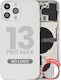 Backcover mit Kleinteilen für iPhone 13 Pro Max US-Version Aftermarket Plus Silber