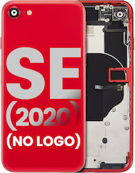 Back Housing W Small Components Pre-installed Iphone Se 2020 No Logo Aftermarket Plus Red
