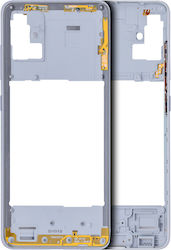 Средна рамка Samsung Galaxy A51 4G A515 2019 Prism Crush Бяла