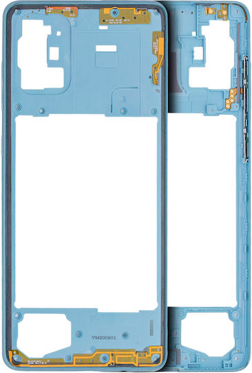 Mid-frame Housing Samsung Galaxy A71 A715 2020 Aftermarket Plus Prism Crush Blue
