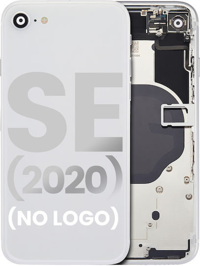Back Housing W Small Components Pre-installed Iphone Se 2020 No Logo Aftermarket Plus White