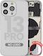 Заден корпус с малки части за iPhone 13 Pro, версия за САЩ, aftermarket plus, сребрист
